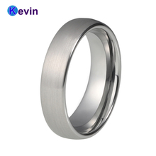 Anéis de casamento femininos joias anel de tungstênio 4mm faixa domo e acabamento cetim 2024 - compre barato