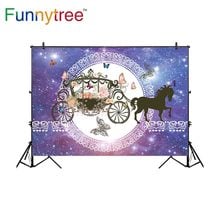 Funnytree photography backdrops alice in wonderland party horse carriage butterfly frame universe backgrounds for photo studio 2024 - buy cheap