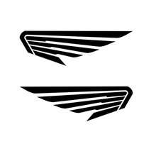 20X S6-2593 см, 2x Крылья ангела, птицы, перья (1 справа и 1 слева), модные виниловые наклейки на автомобиль, 2024 - купить недорого