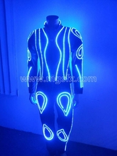 CS0092 светодиодные костюмы, костюм робота из светодиодов. EL Wire костюм, светодиодная светящаяся одежда, led платье 2024 - купить недорого