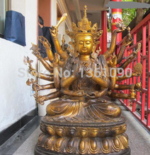 xd 001307 49"Huge Tibet Folk Bronze 1000 Armed Hands Avalokitesvara Kwan-Yin Buddha Statue 2024 - buy cheap