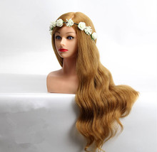 Кукла-манекен из 2021 натуральных волос, 22 дюйма, светлые волосы отличного качества, голова для парикмахерской, для салона красоты, 100% 2024 - купить недорого