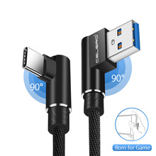 90 Degree USB Type C Cable 1M 2M 3M for Xiaomi Mi8 Mi6 Mi5 Mi Max 3 2 Mix 2S A1 6X 5X Note3 USB-C Tipe C Fast Charging Cabel 3A 2024 - buy cheap
