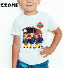 Children Cartoon Fireman Sam Printed Funny T shirt Kids Summer Tops Baby Girls Boys Great Casual T-shirt,ooo2078 2024 - buy cheap