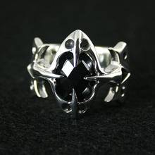 Кольцо из чистого серебра 925 пробы с крестом, тайское серебряное кольцо, мужское кольцо, женское Винтажное кольцо 2024 - купить недорого