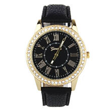2018 Casual Women Watch, Fashion Montre Women's Crystal Diamond Watches Analog Leather Quartz Wrist Watch Female Dress Relogio 2024 - buy cheap