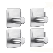 4 Pcs Wall Hanger Self Adhesive Hooks Hat Towel Robe Coat Stick-Up Stainless Steel Hanger For Kitchen Bathrooms Lavator 2024 - buy cheap
