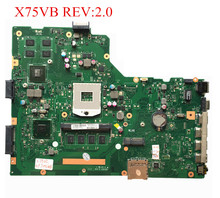 SZWXZY  Excellent For Asus X75VC Laptop Motherboard X75VB X75VD REV:2.0 PGA989 4GB RAM GT610M 1GB 100% Working 2024 - buy cheap