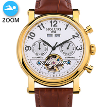 200m Waterproof Men Watch Top Brand Luxury Automatic Mechanical Watch Men Leather Business Sport Watches Relogio Masculino 2024 - buy cheap