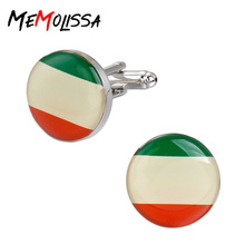 Memolissa abotoaduras masculinas 3 pares, joias de aço inoxidável com design de bandeira da rússia 2024 - compre barato