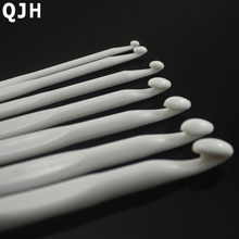 QJH Brand 7pcs 3.0mm-9.0mm Colour White plastic knitting needles accessories  Crochet Hook Knitting Needles Sewing Tools 2024 - buy cheap