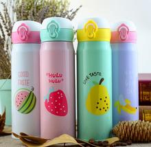 350/500ML Cute Stainless Steel Thermos  Flask 4 Colors Fruit Pattern Vacuum Thermo Cup For Kids,Woemn Coffee Mug 2024 - buy cheap