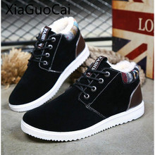 Round Toe Fur Warm Mens Casual Boots Lace Up Lace Up Male Winter Boots Rome Style Mens Flat Snow Boots for Winter 2024 - buy cheap