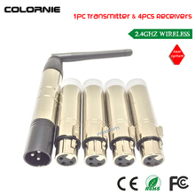 DHL Frete Grátis 2.4G DMX512 DMX Dfi DJ Sem Fio Receptor e Transmissor de Controle de Iluminação
