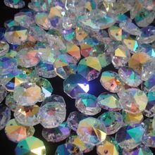 2000pcs/lot 14mm crystal AB lustres de cristal beads in 2 holes crystal chandelier prism beads free shipping 2024 - buy cheap
