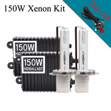 Kit de Xenón HID de alta potencia, 12V, 150W, H7, H1, H3, H11, 9005, D2H, Bombilla HID, 4300K, 6000K, AC, balasto HID, 150W, Bombilla de faro de coche 2024 - compra barato