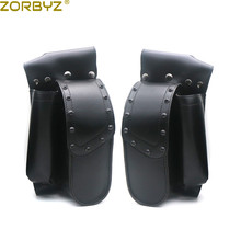 ZORBYZ Motorcycle Black Saddlebag Guard Bag Water Bottle Holder For Harley Touring Electra Road King Glide 1993-2019 2024 - buy cheap