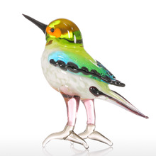 Tooarts Tiny Bird Gift Glass Ornament Animal Figurine Handblown Home Decor Multicolor for Office Home Decoration Creative Crafts 2024 - buy cheap