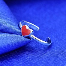 Кольцо с сердцем красного цвета высокого качества кольцо ювелирное изделие Свадьба Помолвка кольца сердце для женщин Подарочная бижутерия 2024 - купить недорого