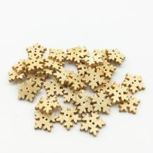 1000pcs Natural Wood Snowflake Buttons 18mm Sewing Accessories Christmas  2 Holes Button Embellishments 2024 - buy cheap