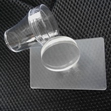 10sets/Lot New Products Clear Jelly Stamper Scraper With Cap Big Transparent Nail Stamp Scraper Stamper Transfer Stamping Plate 2024 - buy cheap