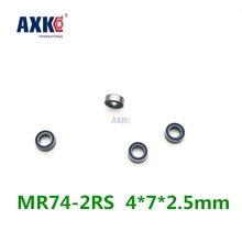 Axk 10 peças frete grátis mr74 rs Mr74-2rs 4*7*2.5mm rolamentos de esferas em miniatura mr74rs l740 cobertura de vedação de borracha azul 2024 - compre barato