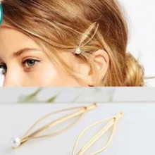 European-style simple atmospheric imitation gold headdress hairpin wild pearl jewelry accessories wholesale 2024 - buy cheap