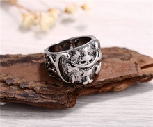 Hot Anime One Piece Edward Newgate rings antique silver plated men jewelry cosplay jewelry  Can Dropshipping ON factory price 2024 - buy cheap