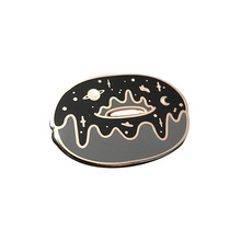 Dark matter doughnut enamel pin space galaxy brooch funny dessert badge mysterious universe jewelry 2024 - buy cheap