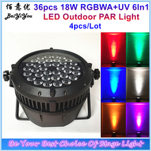 Professional Outdoor Stage Up Lighting 36pcs*18W RGBWA+UV 6In1 DMX LED Waterproof Par Light 36x18W IP65 Colorful PAR Can Light 2024 - buy cheap