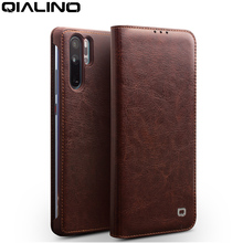 Capa de celular ultrafina qialino, capa de couro genuíno para huawei p30 pro 6.47 tamanhos, feita à mão 2024 - compre barato