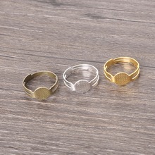 18mm 40pcs/pack Open Rings Adjusted Gold/Silver/Bronze Plated Ring Setting For Jewelry Making Bracelet Necklace DIY 2024 - buy cheap
