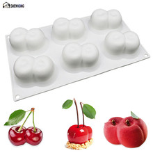 SHENHONG Pop Peach Cherry Cake Mold For Baking Silicone Mould 3D Mousse Bakeware Shapes Silikonform Moule 2024 - buy cheap