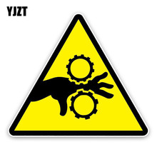 YJZT-calcomanía de PVC de advertencia para coche, 14,3 CM x 12,5 CM, personalidad, triángulo, 12-0185 CM 2024 - compra barato