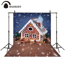 Allenjoy Christmas gingerbread house photography backdrop candy bokeh children background newborn photobooth photocall printed 2024 - buy cheap