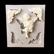 European style lace wings angel silicone mold DIY syrup chocolate tools UV resin clay jewelry accessories baking utensils 2024 - buy cheap