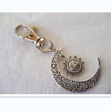 Sun and moon bag charm,wiccan key chain, keyring,bag accessory,pagan gift 2024 - buy cheap