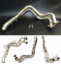 Motorcycle Middle Exhaust Header Pipe Tube Manifold For YAMAHA MT-07 FZ-07 MT07 FZ07 2014 2015 2016 2024 - buy cheap