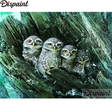 Dispaint Full Square/Round Drill 5D DIY Diamond Painting "Animal owl family" 3D Embroidery Cross Stitch Home Decor Gift A18881 2024 - buy cheap