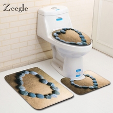 Zeegle-tapete de banheiro para decoração, coração, antiderrapante, espuma macia, tapete de banheiro, absorvente 2024 - compre barato