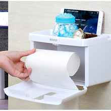 Dispensador de papel tisú montado en la pared, caja de almacenamiento para baño, caja organizadora semiautomática de pañuelos extraíbles 2024 - compra barato