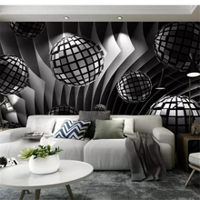 Wellyu-papel tapiz 3D personalizado, esfera sólida 3d, ampliar el espacio, pared de fondo moderna, papeles tapiz, decoración del hogar 2024 - compra barato