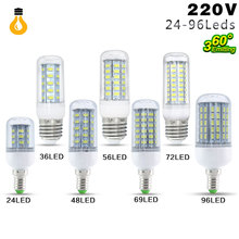 1PCS/Lot E27 5730 Led Lamps 220V 24 36 48 56 69 96leds LED Lights Corn Led Bulb Christmas lampada led Chandelier Candle Lighting 2024 - buy cheap