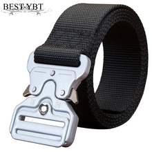 Best YBT Unisex Nylon belt 2021 New Metal insert buckle military Training belt Army tactical belts for Men High quality belt 2024 - buy cheap