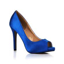 Silk Satin Wedding Shoes Elegant Ladies Open Toe Pumps Stilettos High Heels Zapatos Mujer Platform Peep Toe Big Size Single Shoe 2024 - buy cheap