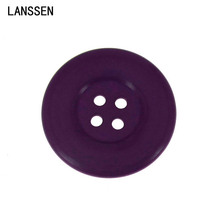 8pcs 1-3/8" 4-Holes Purple resin buttons sewing round large button for DIY craft clothes coat accessory 34.0mm 2024 - buy cheap