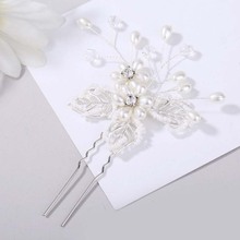 Bridal Crystal Pearl Flower Hair Pins Wedding Party Pageant Hairpins Bridesmaid Bride Headpiece Hair Jewelry Accessories 2024 - buy cheap