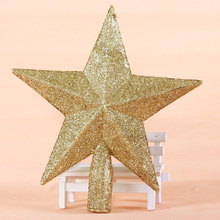 Glint-estrelas do árvore de natal, decorações para ar livre, ano novo, suprimentos de decoração, natal, ouro/estrelas vermelhas, 18cm * 20cm 2024 - compre barato