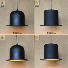 Arte del hierro del Loft nórdico sombrero Droplight lámpara colgante moderna LED accesorios de luz para comedor Bar lámpara colgante lámparas Colgantes 2024 - compra barato
