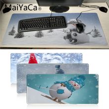 Maiyaca natal feliz boneco de neve diy design padrão mousepad gaming mouse pad tapete de mesa computador portátil como presente de natal 2024 - compre barato